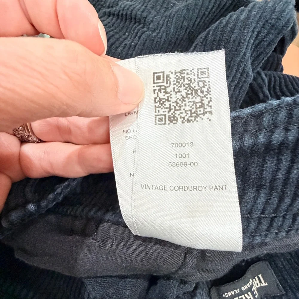 Y2K True Religion Mens 30X31 Vintage Corduroy Pant Black Cargo Horseshoe Skater
